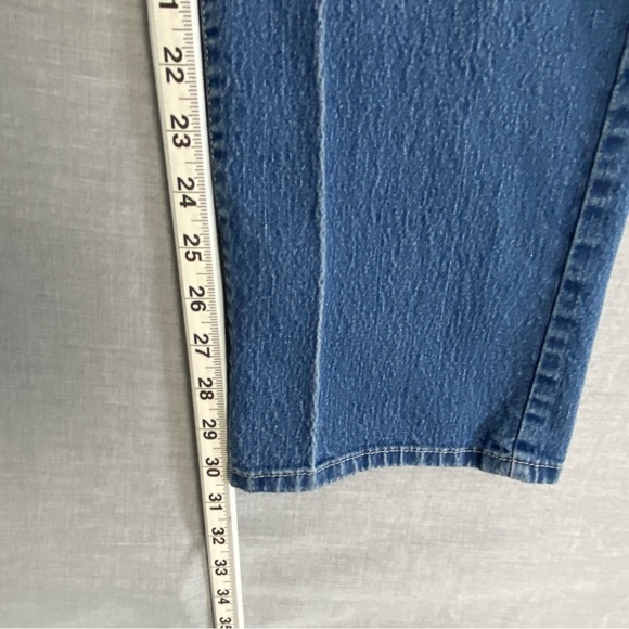 Nine West Vintage America Jeans Sz 14 Mid Rise Straight Leg Blue Jeans - Picture 4 of 13
